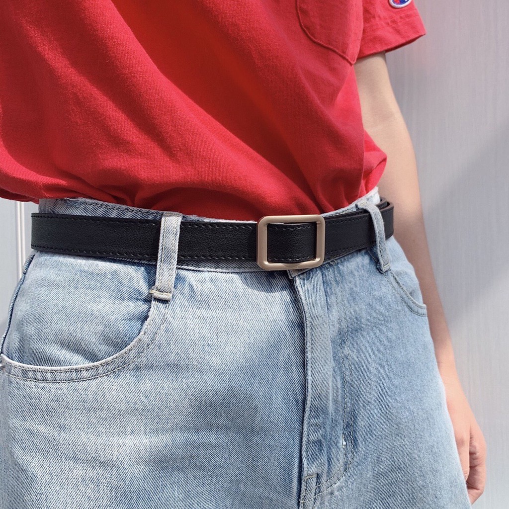 Dây nịt thắt lưng luồn bản chữ nhật bản 2,5cm