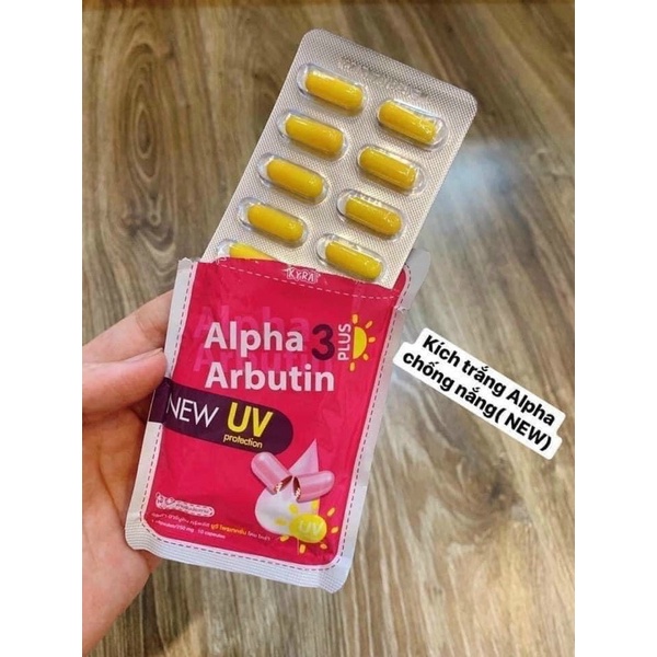 Combo dưỡng thể kích trắng Thái lan Alpha arbutin gồm dưỡng thể lotion 500ml và viên kích trắng Albutin Uv