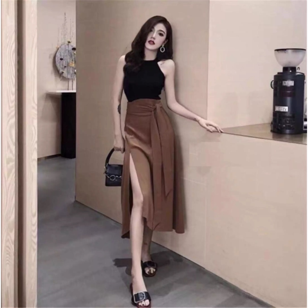 Set Áo Yếm Đen Chân Váy Dài Thời Trang Cao Cấp Sang Trọng DN0032 || TPHCM