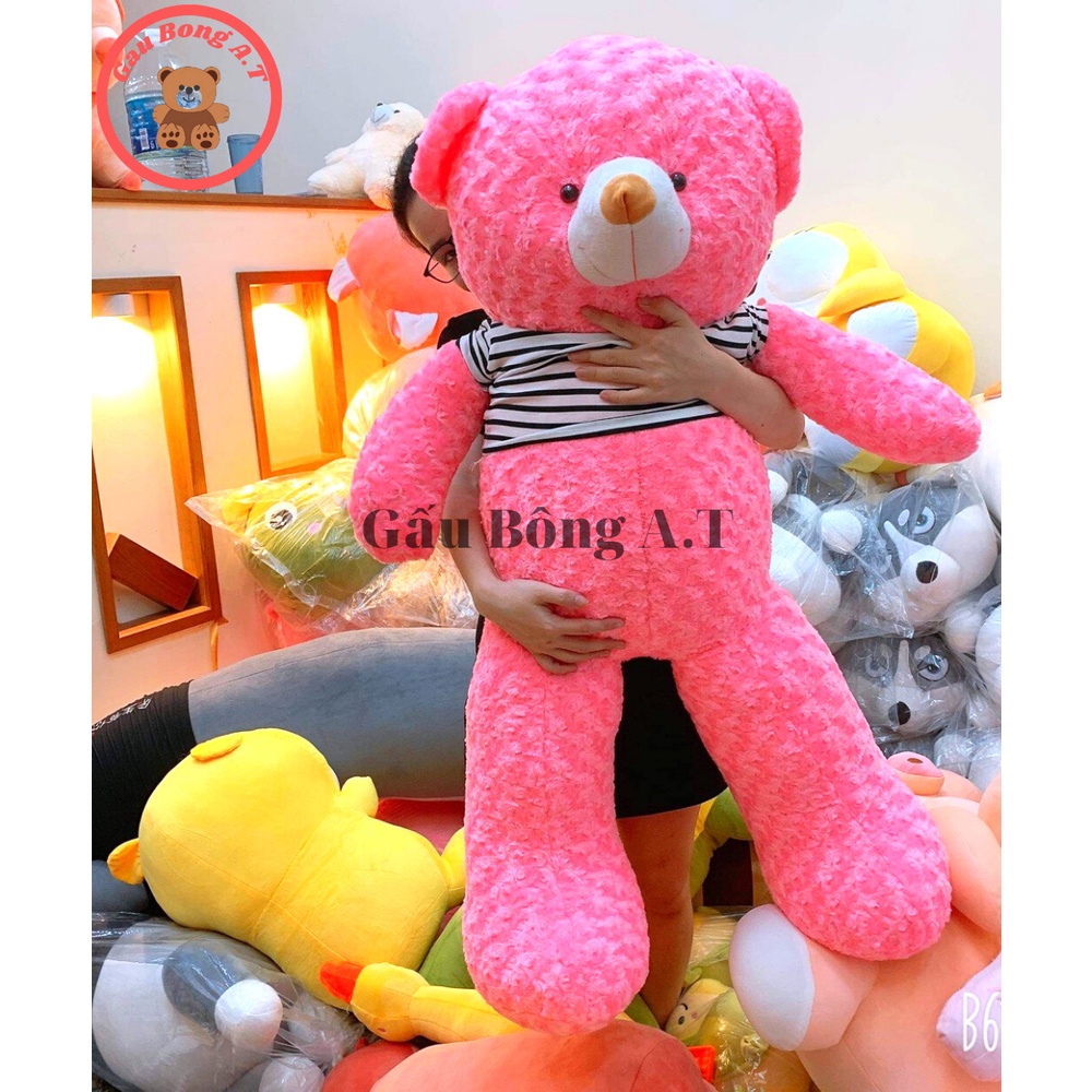 [HOT] Gấu Bông Teddy - Thú Nhồi Bông Teddy Siêu To Màu Hồng_ size 1m2-1m4_ Gấu Bông A.T _AT005