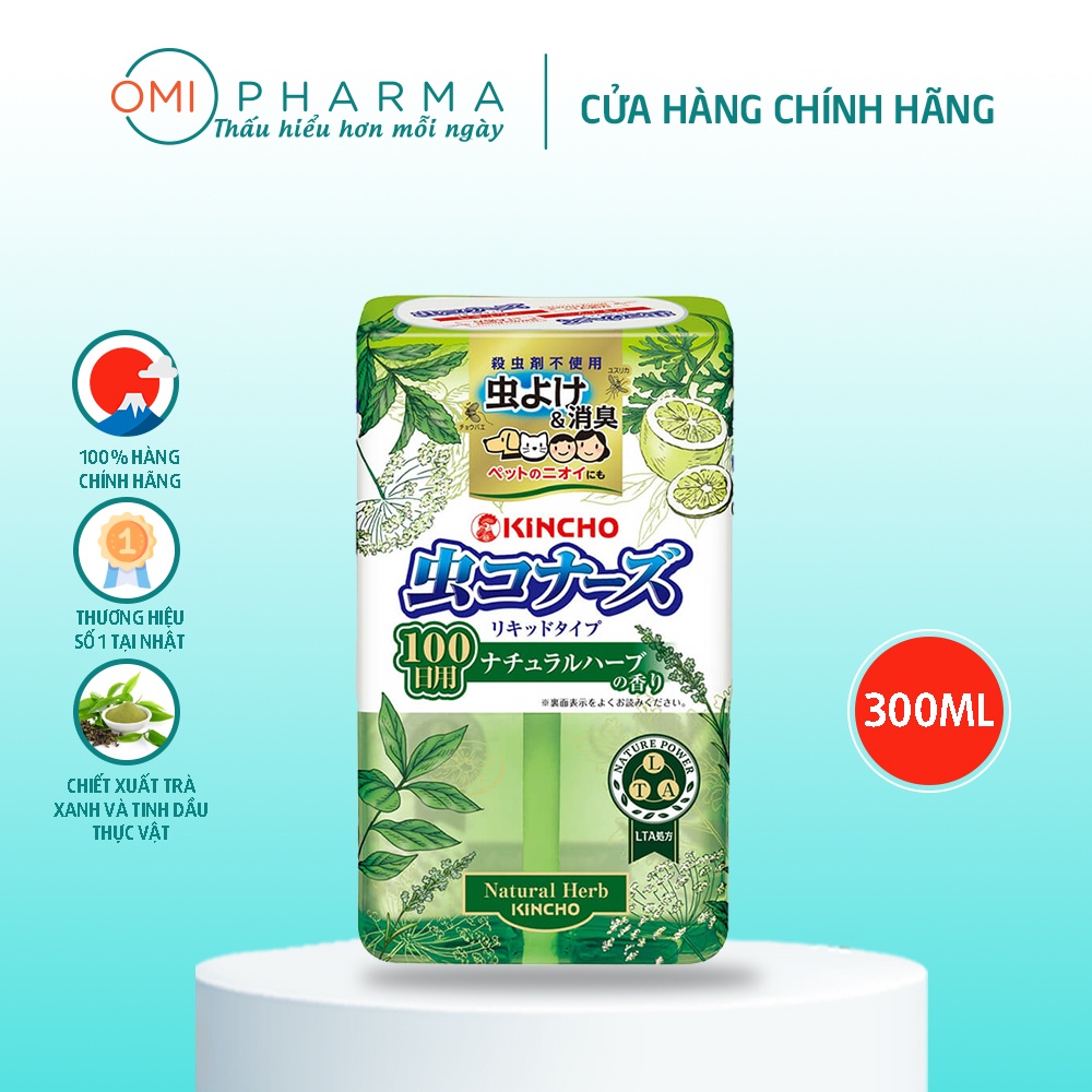 Hộp Làm Thơm Phòng Và Đuổi Muỗi Kincho Dạng Dung Dịch 100 Ngày (Hương Cỏ Đồng Nội)