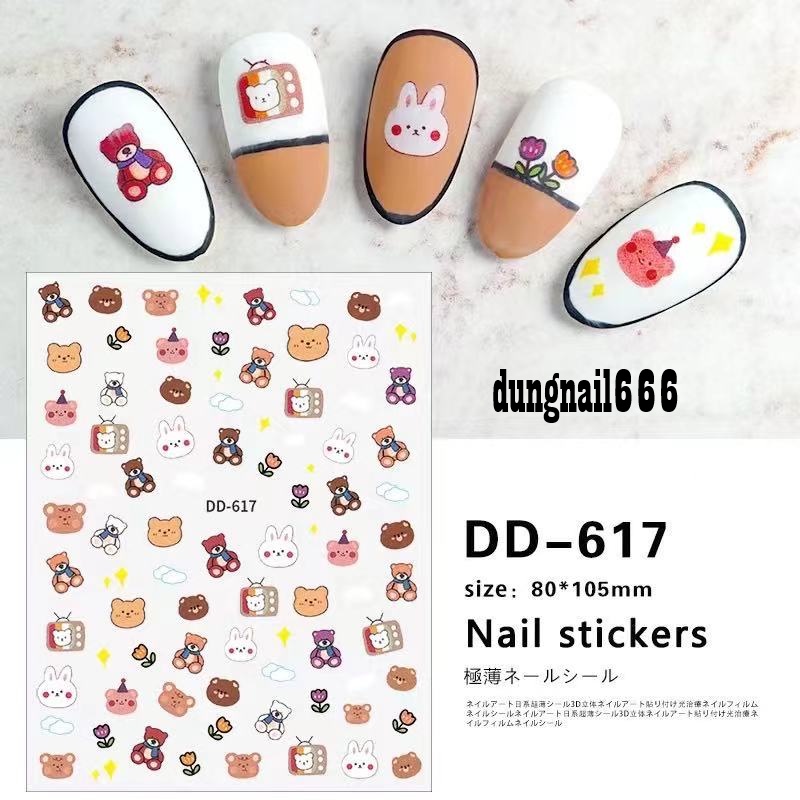 Sticker chữ mã mới trang trí nail dd778
