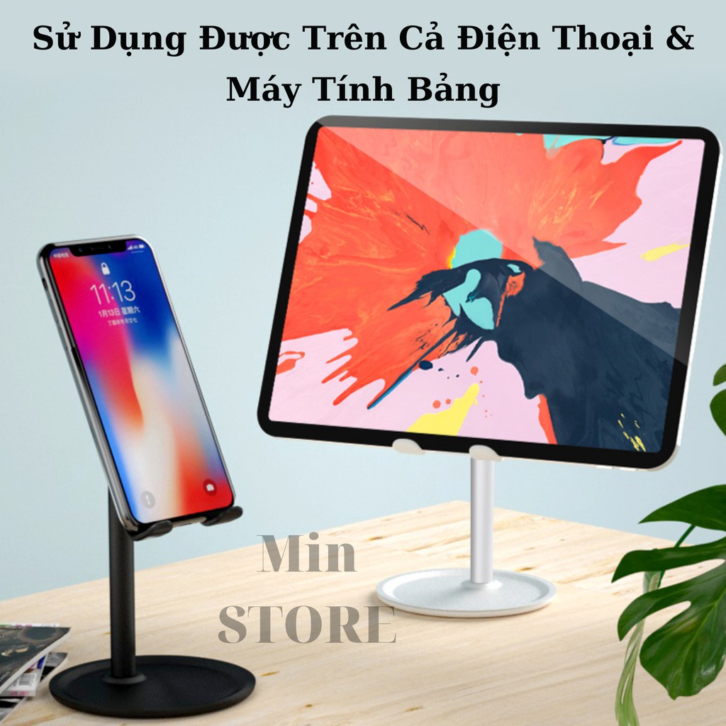 Giá Đỡ Điện Thoại/Máy Tính Bảng Chất Liệu Hợp Kim Nhôm Cao Cấp - Hàng Chất Lượng - Min STORE