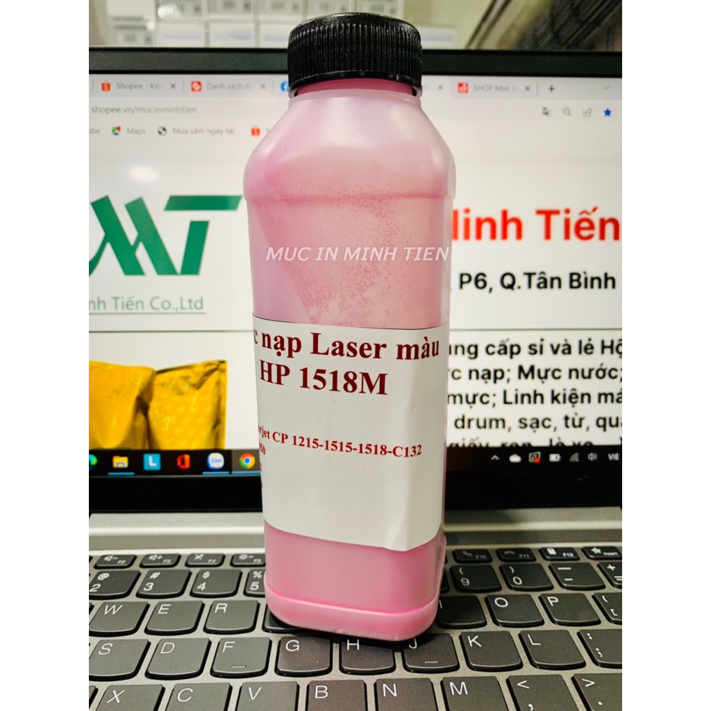 Mực nạp laser màu HP 1215 / 1025 ca.non 5050 , HP 176 giá tính trên 1 chai/màu