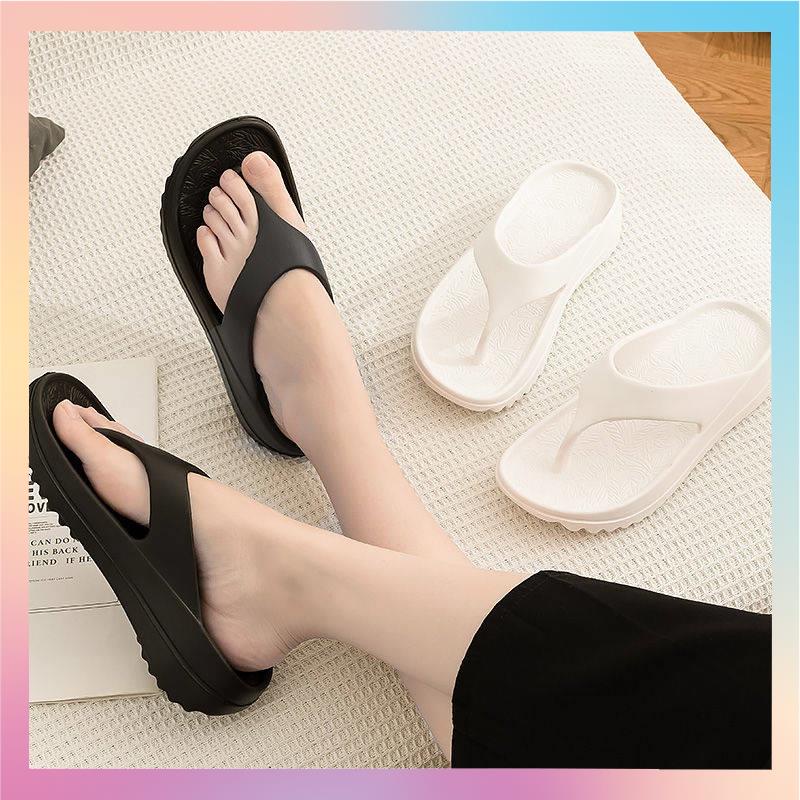 Dép tông nữ Dép Đi Biển Đế Dày Chống Trượt Phong Cách Hàn Quốc