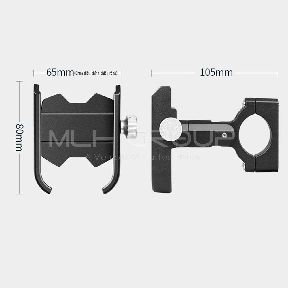 Giá Kẹp Đỡ Điện Thoại Cho Xe Đạp Khung Hợp Kim Nhôm Cao Cấp Chống Rung, Chống Cướp Giật MLH