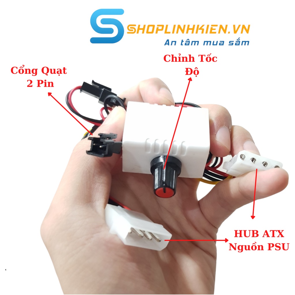 Bộ điều tốc quạt tản nhiệt cổng ATX dùng cho quạt 2 pin - ShopLinhKienM2M
