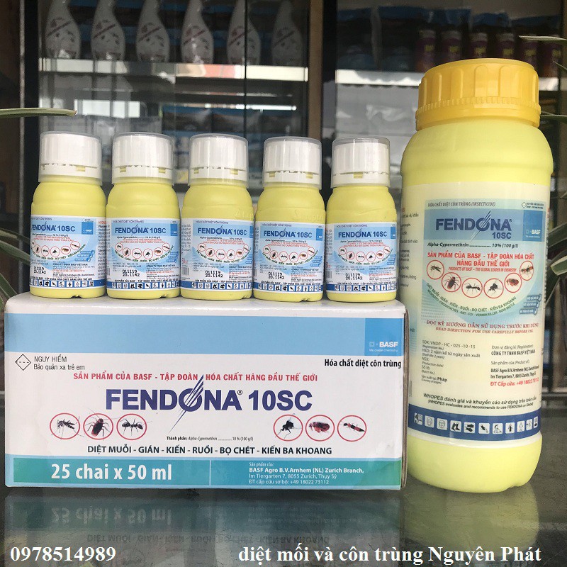 Thuốc diệt côn trùng muỗi, ruồi, kiến, gián,... Fendona 10SC 50ml