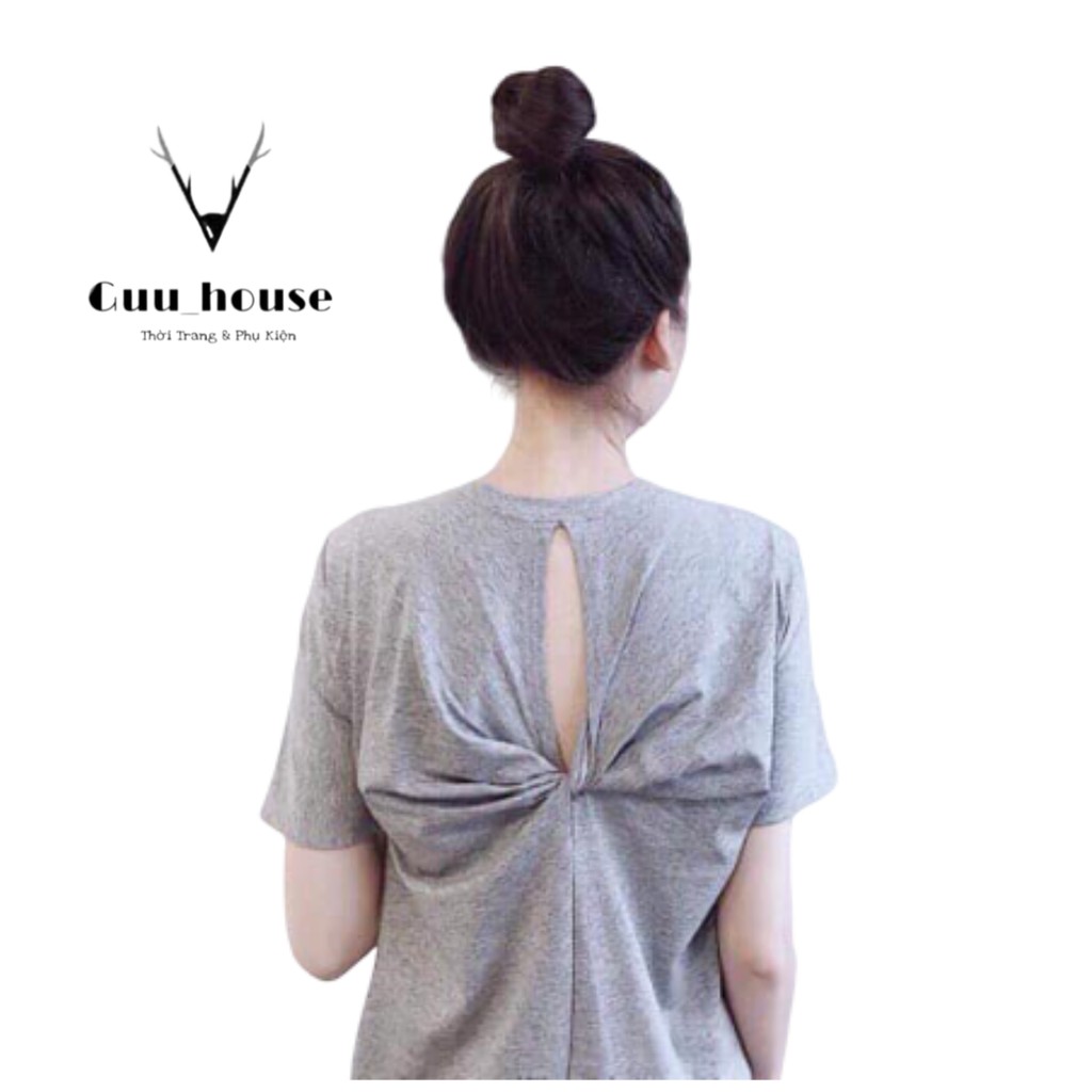 Váy suông nữ Bingshop - đầm suông trơn basic cổ tim xoắn lưng form rộng freeship | BigBuy360 - bigbuy360.vn