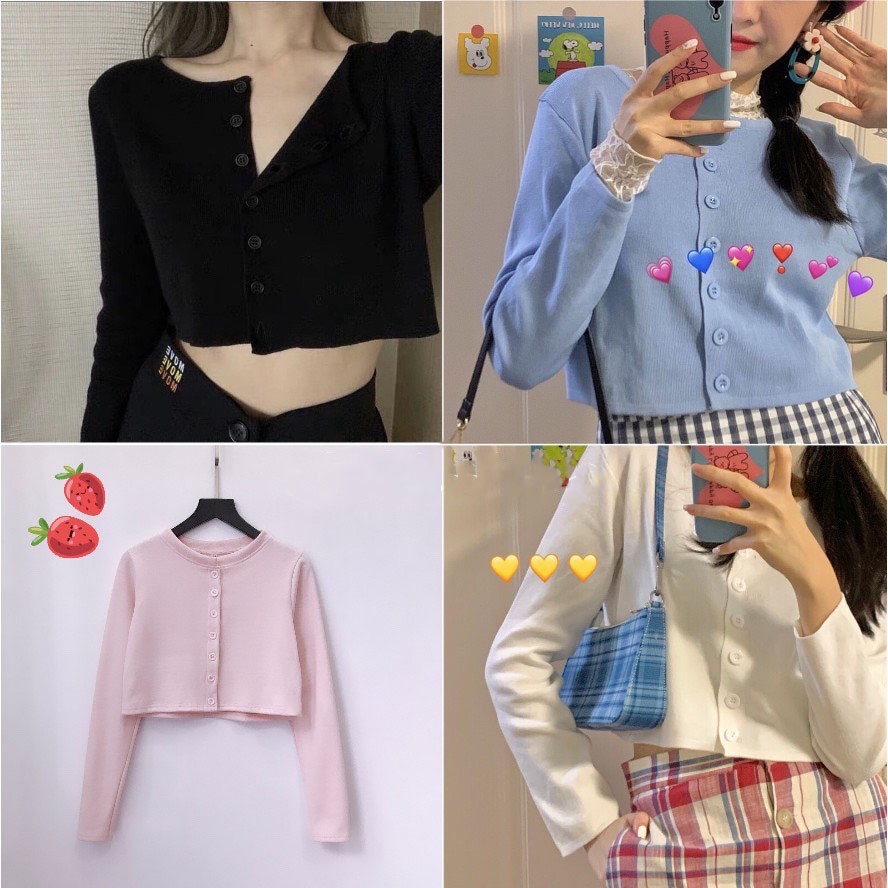 ‼️[VIDEO THẬT] Áo Croptop Yan Tay Dài Nữ - CR01