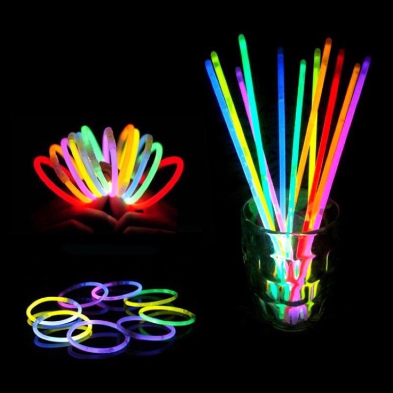 100 Que Phát Sáng - Vòng tay Dạ Quang nhiều màu ngầu nhiễn - Chơi buổi tối
