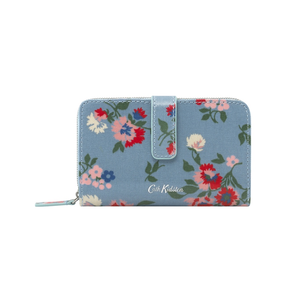 Cath Kidston - Ví cầm tay Folded Zip Wallet Summer Floral  -  1002522 - Light Blue