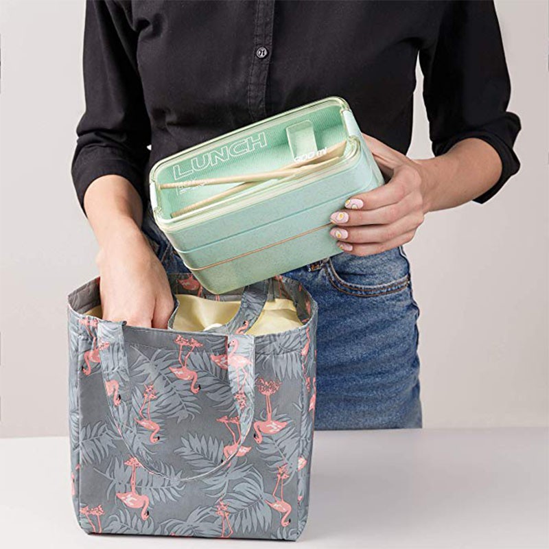 WALFOS Super Nice Convenient For The Picnic Heat Holding Canvas Lunch Bag