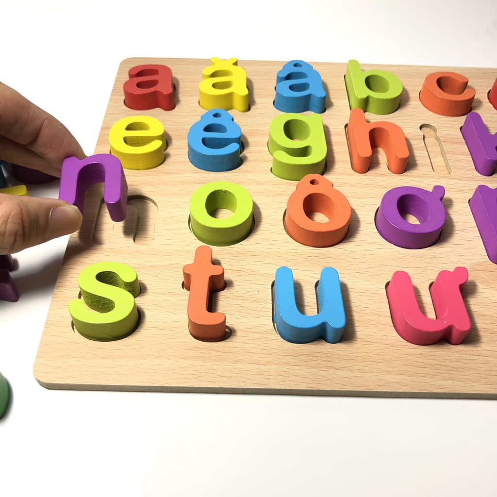 Bảng Chữ Tiếng Việt Nổi In Thường Bằng Gỗ Cho Bé