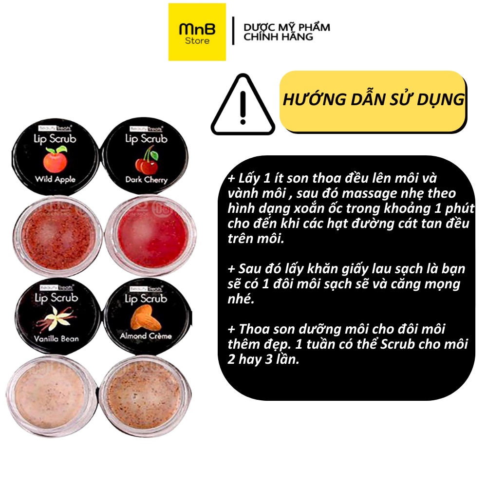 Tẩy tế bào chết môi Beauty Treats Lip Scrub mỹ 10.5g