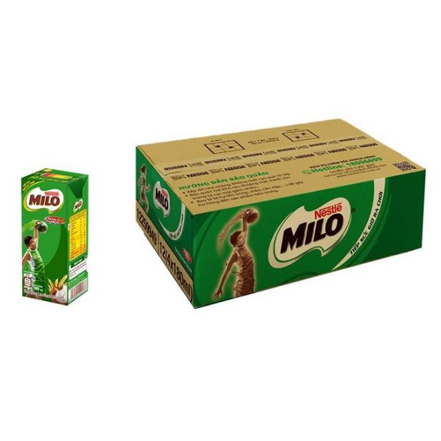 ( nhập mã SPE48431 hoàn 10k xu)Thùng milo 12 lốc 48 hộp 180ml DATE xa