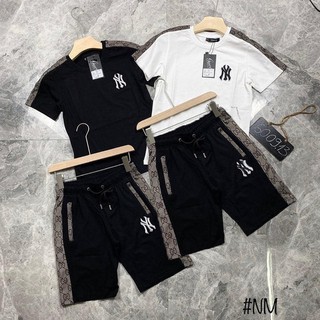 Sét bộ quần áo thể thao NY giáp lăng cực đẹp, chất thun lạnh thấm hút mồ hôi - Quần áo tập gym cầu lông dạo phố mùa hè