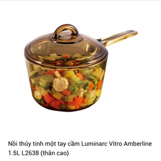 Nổi thủy tinh pháp có tay cầm 1,5l luminarc thân cao/thấp