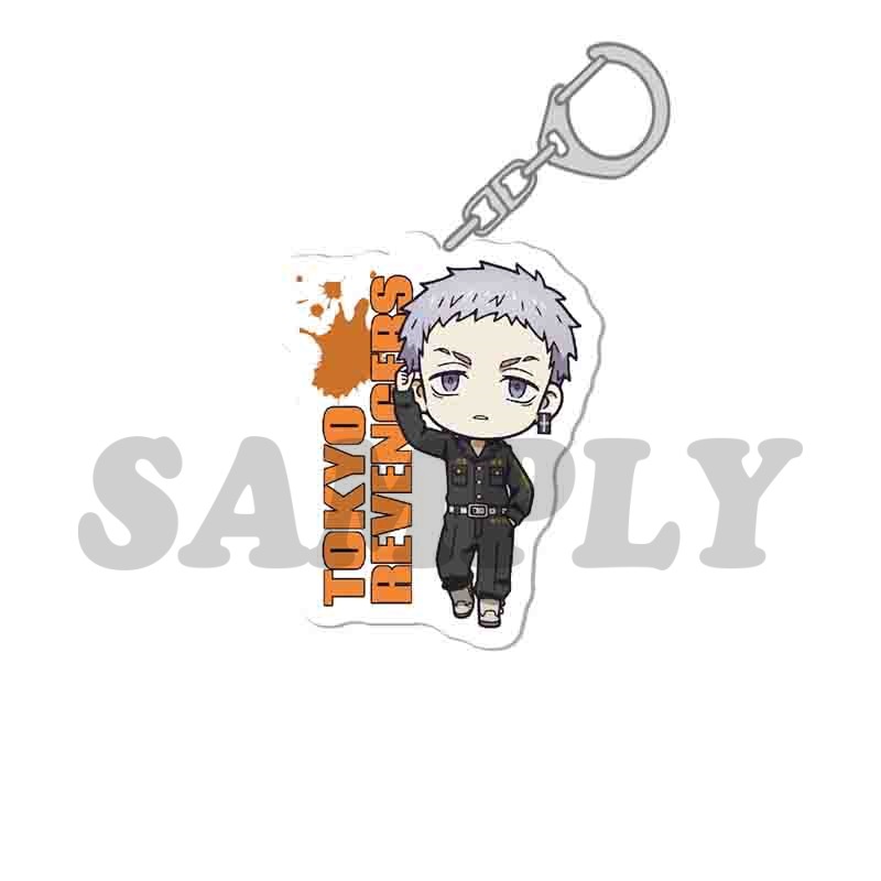 Móc khóa họa tiết hoạt hình Tokyo Revengers Manjiro Sano Draken Mikey Ken 2 mặt xinh xắn