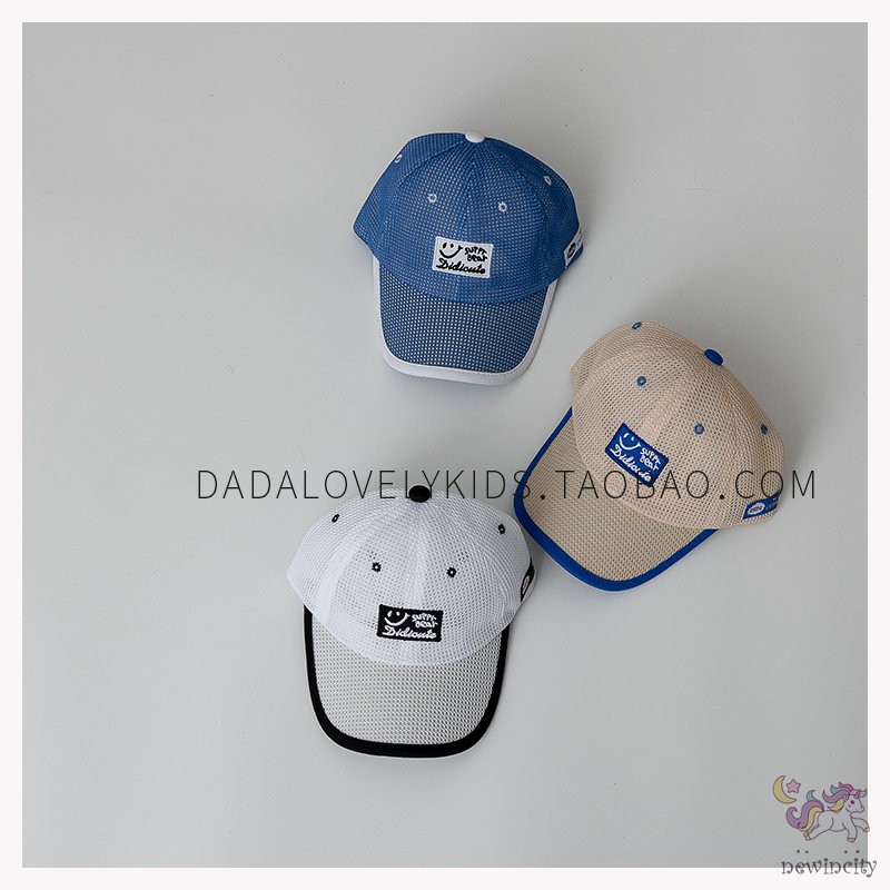 Mũ Lưỡi Trai Phối Lưới Thoáng Khí Phong Cách Hàn Quốc Cho Bé