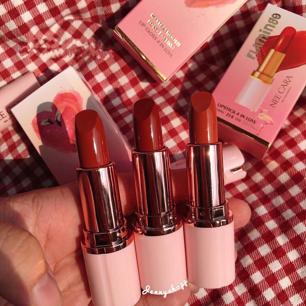 SON THỎI LÌ NEE CARA LIPSTICK 4 IN LOVE FLAMINGO