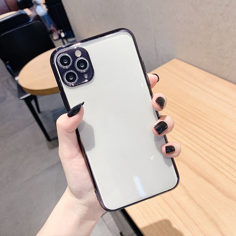 Ultra Ốp Điện Thoại silicone Mềm Siêu Mỏng Mạ Màu Trơn Chống Sốc Cho iphone 11 luxury iphone 12 6 7 8 plus x xr xs max