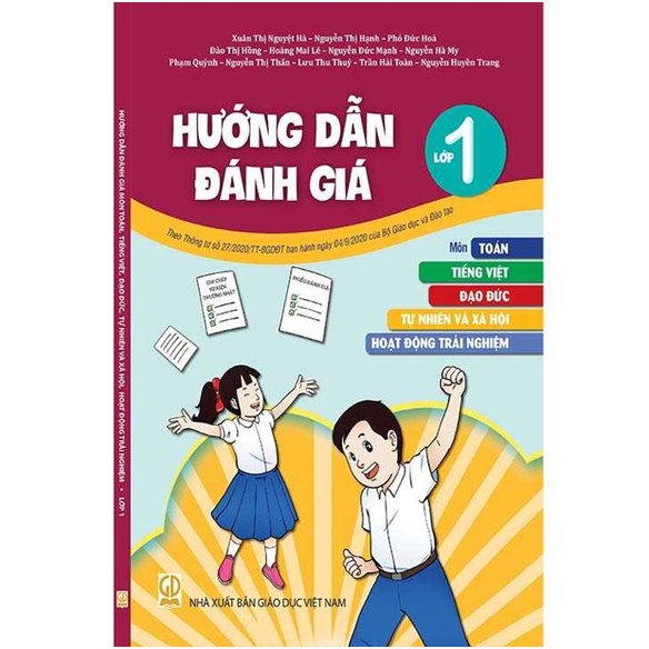 Sách - Hướng Dẫn Đánh Giá Lớp 1 - Môn Toán, Tiếng Việt, Đạo Đức, Tự Nhiên Và Xã Hội, Hoạt Động Trải Nghiệm