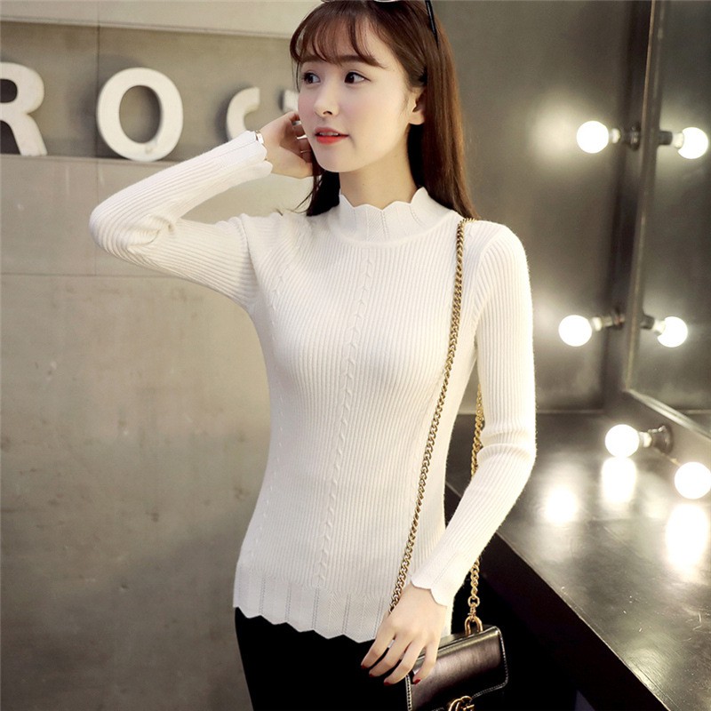 [ullzzang trang phục đông đồ len] Aó len nữ cardigan choàng len cổ lọ họa tiết cách điệu AK13057 - 250