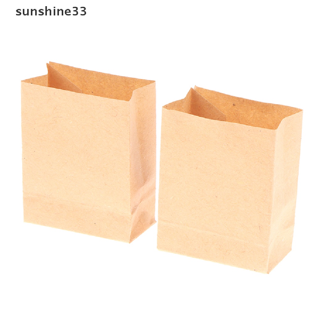 Bộ 5 Túi Giấy Đựng Bánh Mì Tỉ Lệ 1: 12 Trang Trí Nhà Búp Bê
