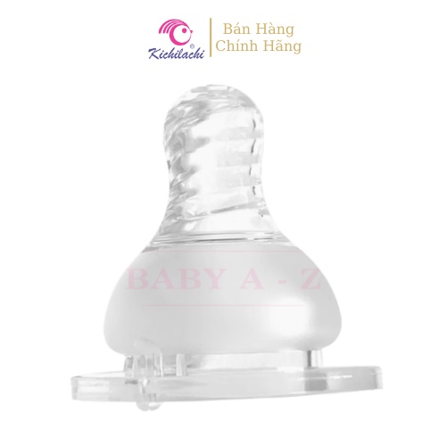 Núm Vú Cổ Hẹp Kichi Núm Ti Cho Bé Sơ Sinh Và Bé Lớn Silicon Siêu Mềm Kichi Bịch 1 Cái