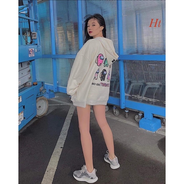 Áo khoác nỉ cotton AMONG hai mặt HT12