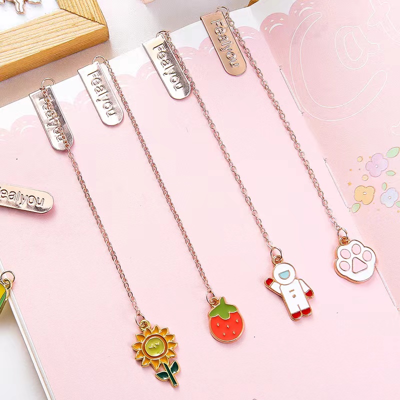 Kẹp Đánh Dấu Trang Sách Bằng Kim Loại Họa Tiết Hoạt Hình Sáng Tạo