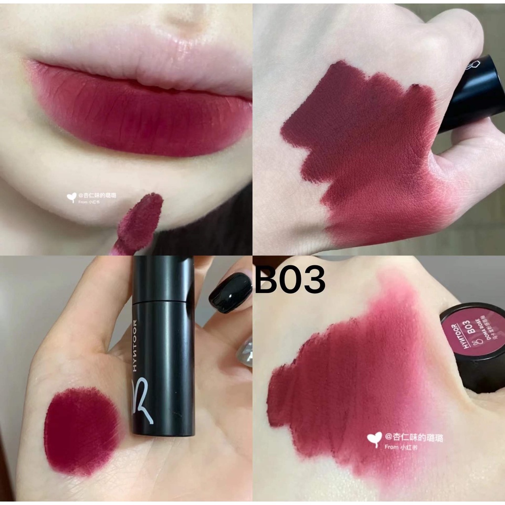 Hyntoor Black Son môi Đen Tím Đỏ Nâu Nude Không thấm nước Lâu trôi Mờ Son chất lỏng giá rẻ
