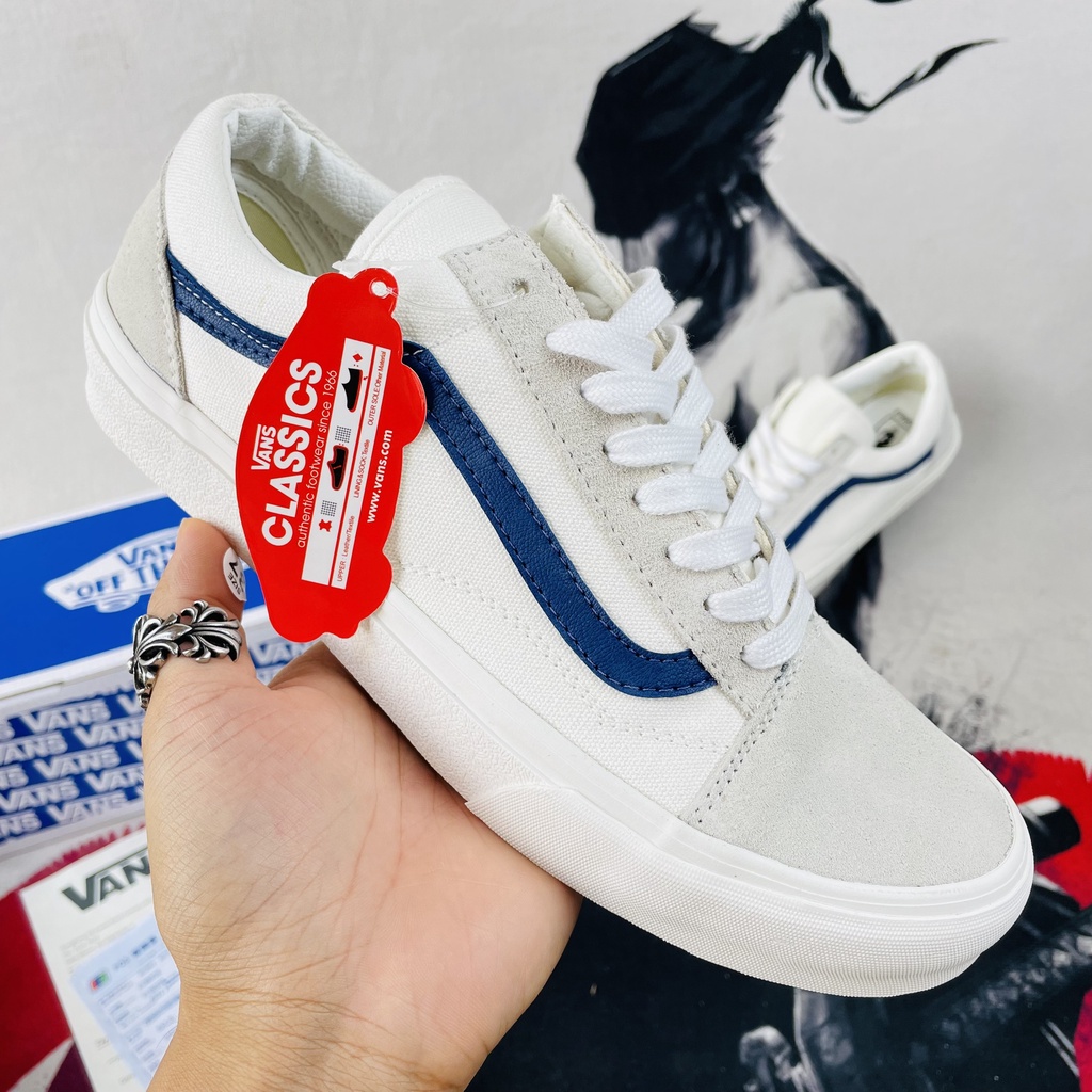 Giày sneakers vans style  kẻ xanh | Giày Khúc Cảnh |