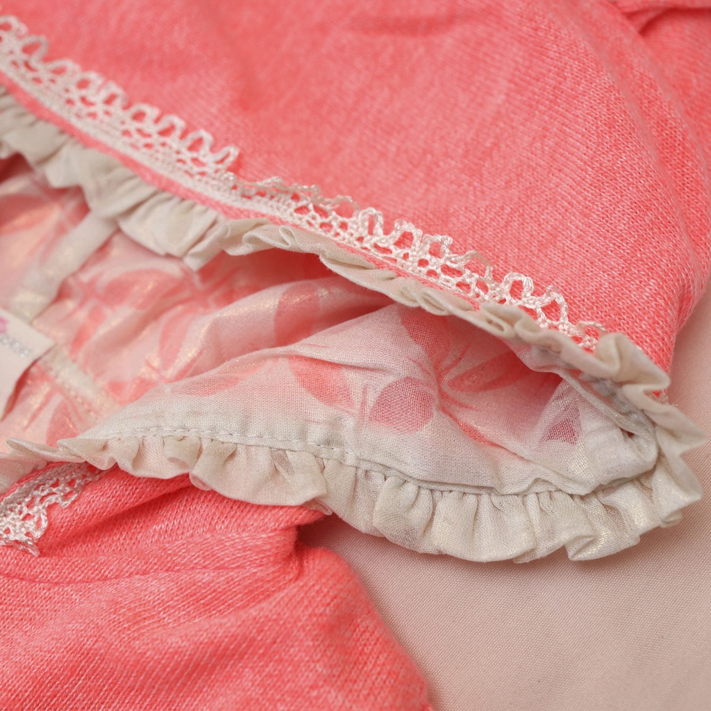 Áo khoác bé gái hồng tai thỏ 5-15kg Thời trang trẻ em WINKIDS chuyên quần áo cho bé