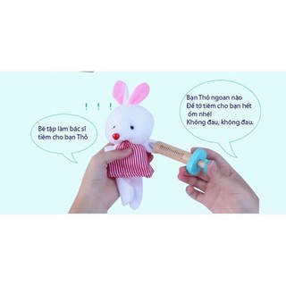Bộ đồ chơi gỗ bác sĩ gỗ thịt cao cấp