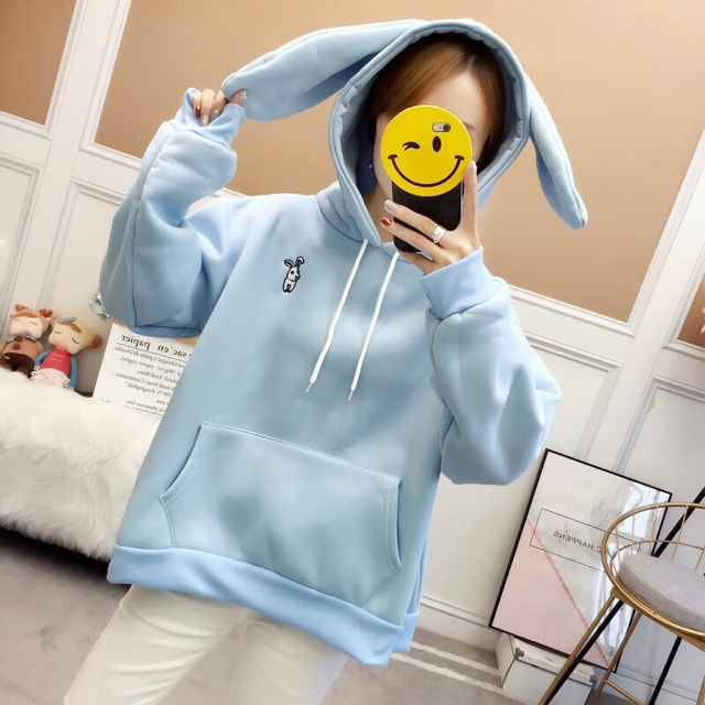 Áo hoodie tai thỏ -size dưới 55kg | BigBuy360 - bigbuy360.vn