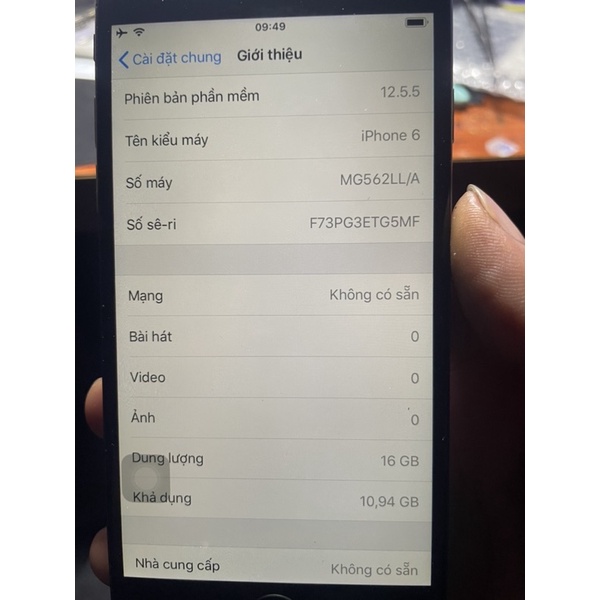 main điện thoại iphone 6 16gb bypass iCloud rẻ như xác