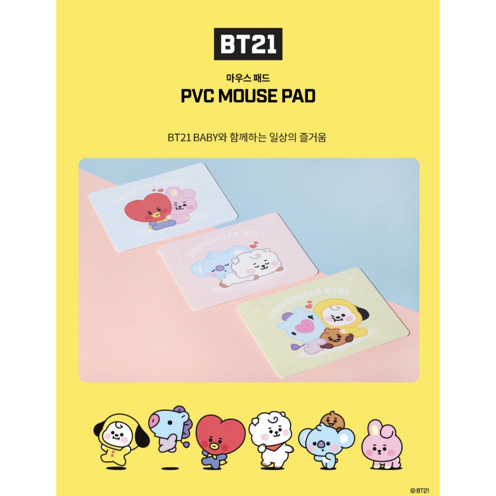 Space Star BT21 Baby PVC Mouse Pad