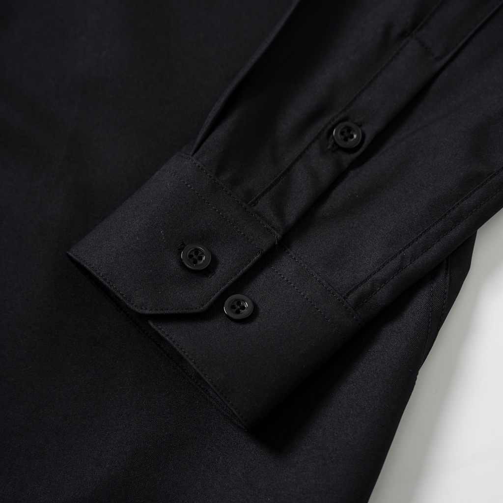 Áo sơ mi tay dài KENTA nam đen SMD0060