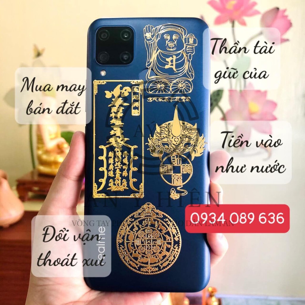 Miếng dán Tiền vào như nước (Đã trì chú - Decal linh phù dán điện thoại thiếp kim cao cấp, giá sỉ)