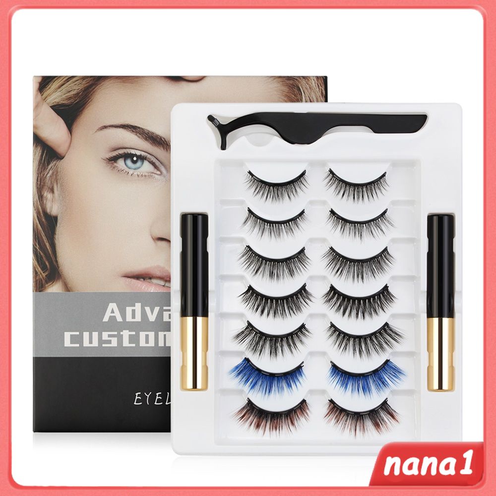 Bộ lông mi giả từ tính 3D kèm bút kẻ mắt dạng lỏng
