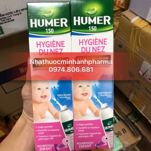 Humer 150ml xịt muối biển trẻ em