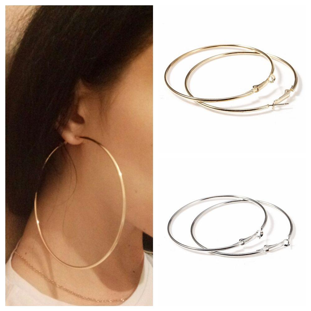1 Đôi Bông Tai Tròn Thời Trang