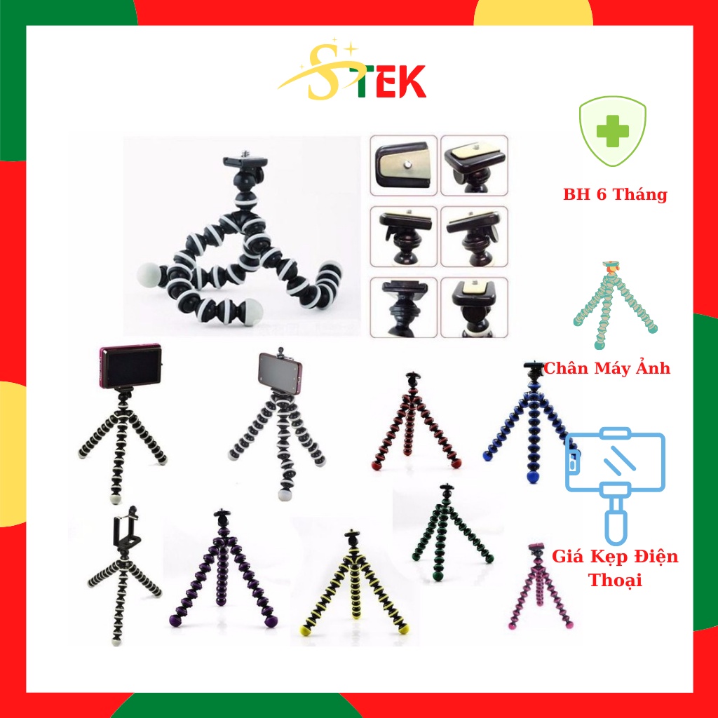 Gậy 3 chân bạch tuộc siêu dẻo - Tripod 3 chân [ Giao Màu ngẫu nhiên ]