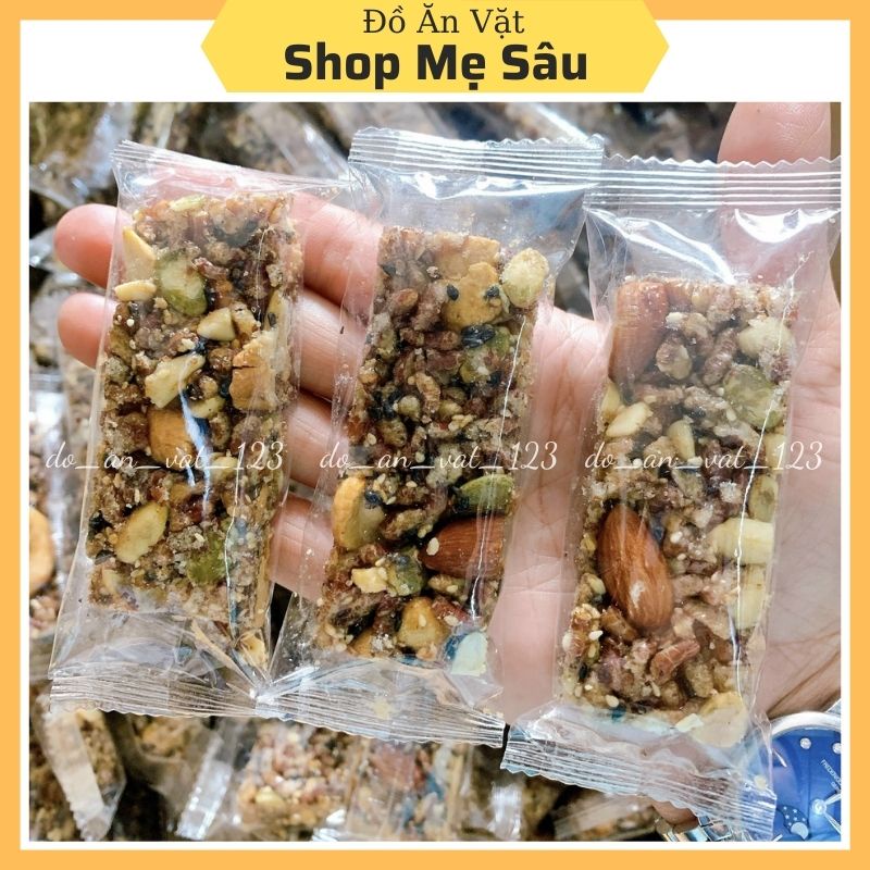 500g thanh ngũ cốc gạo lứt granola chà bông ăn kiêng, eat clean