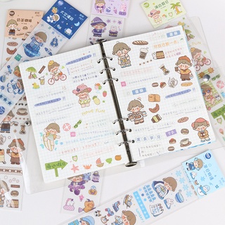 Sticker cute hoạt hình dễ thương, tấm sticker trang trí sổ đáng yêu giá rẻ