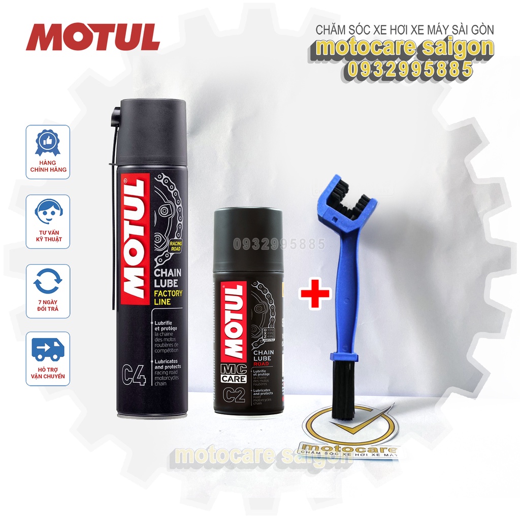 XỊT DƯỠNG SÊN BÔI TRƠN SÊN MOTUL C4 &amp; C2