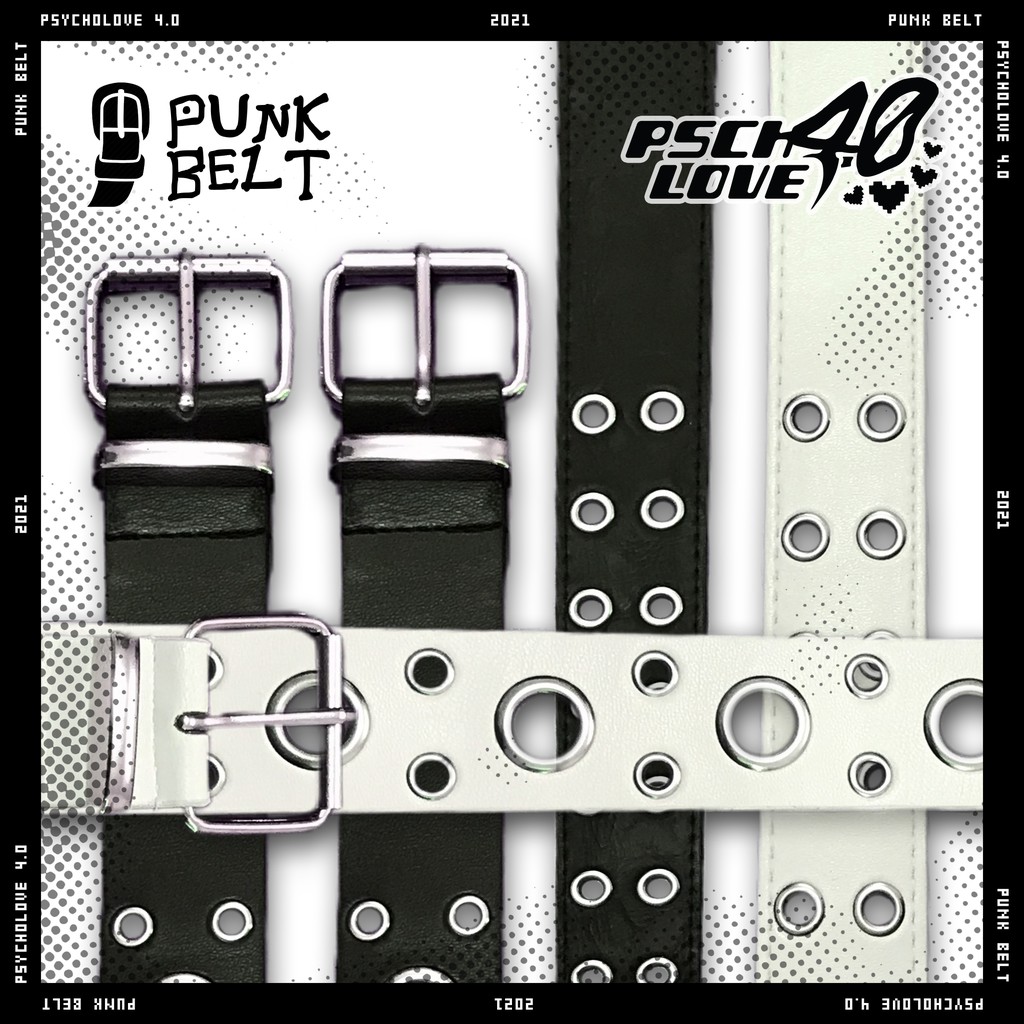 Dây lưng Punk Belt Double Grommet & Triple Grommet - Unisex [PSCHLV]