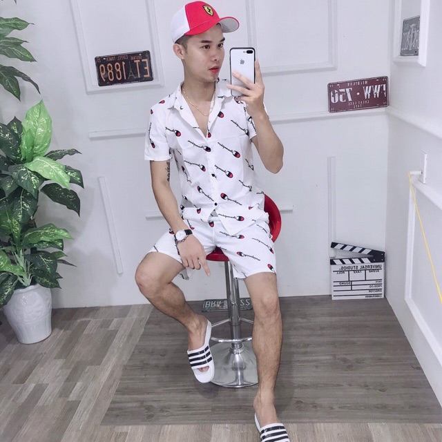 Bộ Champion Chất Lụa Hàn Đẹp [ Có sẵn ]